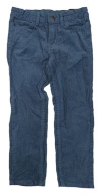 Modrošedé slim fit manšestráky H&M