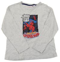 Světlešedé melírované triko se Spider-manem PRIMARK