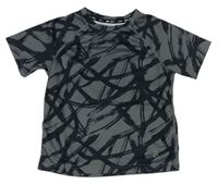 Šedo-černé vzorované sportovní tričko H&M
