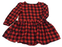 Červeno-černé kostkované flanelové šaty Nutmeg