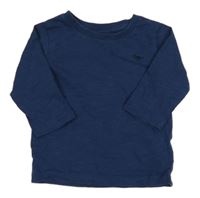 Tmavomodré triko s výšivkou Next