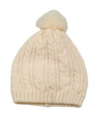 Světlerůžová pletená čepice s bambulí H&M