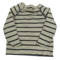 Béžovo-černé pruhované mikinotriko George