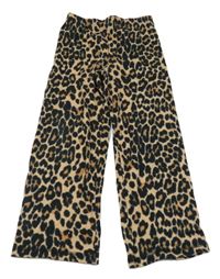 Hnedé ľahké tepláky s leopardím vzorom George