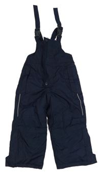 Tmavomodré šusťákové laclové oteplovačky Papagino