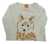 Smotanové tričko so psem Pusblu