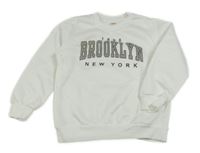 Biela mikina s nápisom