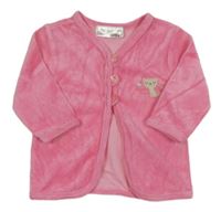 Ružová zamatová prepínaci ľahká mikina s mačkou Ergee