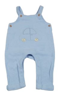 Světlemodré žebrované laclové tepláky s autem Dunnes