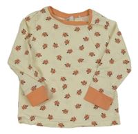 Světležluté pyžamové triko s beruškami Lily & Dan