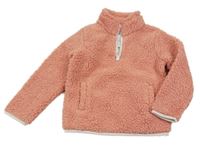 Růžová huňatá zateplená mikina Amazon