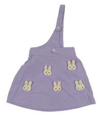 Lila sukňa s králikmi a kšandou Shein