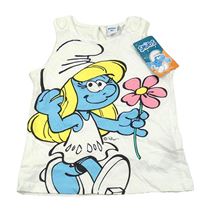 Nové - Bílý top se Šmoulinkou