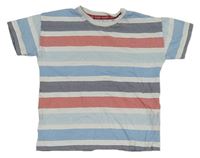 Bielo-modro-červené pruhované tričko Matalan