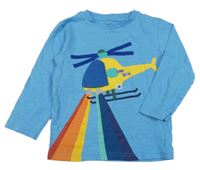 Modré tričko s helikoptérou Next