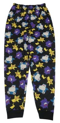 Černé pyžamové kalhoty s Pokémony