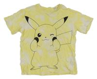 Žlto-biele batikované tričko s Pikachu H&M