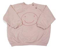 Růžová oversize mikina se smajlíkem George