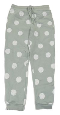 Světlezelené puntíkaté tepláky H&M