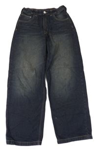 Tmavomodré baggy rifle H&M