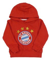 Červená futbalová mikina s kapucí - FC Bayern Mnichov