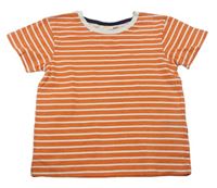 Oranžovo-biele pruhované tričko kids