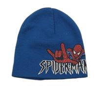 Modrá pletená čapica so Spidermanem