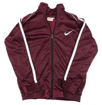 Vínová športová prepínaci mikina s logem - Nike