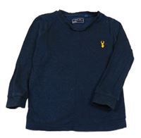 Tmavomodré melírované tričko Next