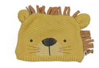 Žltá pletená podšitá čepice - tiger F&F
