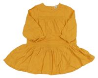 Pomerančové mušelínové šaty Pep&Co