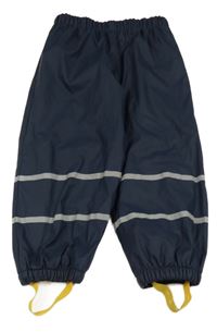 Tmavomodré nepromokavé zateplené kalhoty 