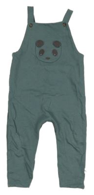 Zelenomodré laclové tepláky s pandou F&F