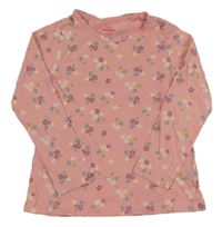 Ružové kvetované tričko Lupilu