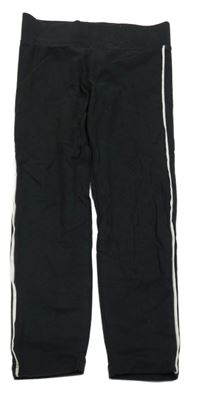 Čierne legíny s bielým pruhom M&S