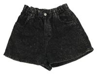 Černé riflové melírované kraťasy H&M