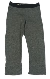Tmavosivé melírované crop športové legíny H&M