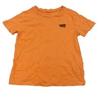 Oranžové tričko s nápisem H&M