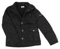 Černá šusťáková prošívaná lehce zateplená bunda Firetrap