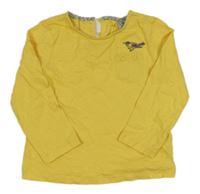 Žlté tričko s vtáčikom zn. Next