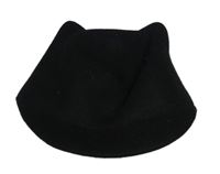 Čierna vlnená čapica s uškami H&M