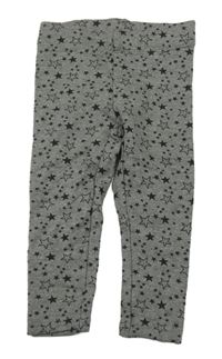 Šedé zateplené legíny s hvězdami Pocopiano