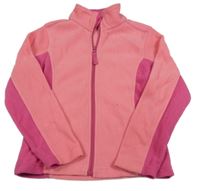 Ružová fleecová prepínaci mikina
