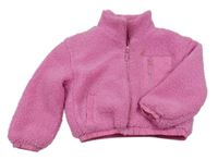 Ružová huňatá podšitá crop bunda George