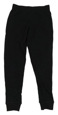 Černé žebrované spodní kalhoty 