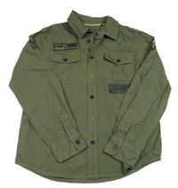 Khaki plátěná košile s nápisy Chapter young