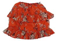 Červená kvetovaná sukňa River Island