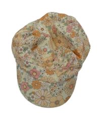 Béžovo-růžová květovaná kšiltovka Dopodopo