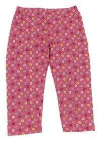 Ružovo-farebné bodkovaná é crop legíny Topolino