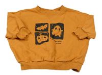 Oranžová oversize mikina s duchem a tekvicou Dunnes